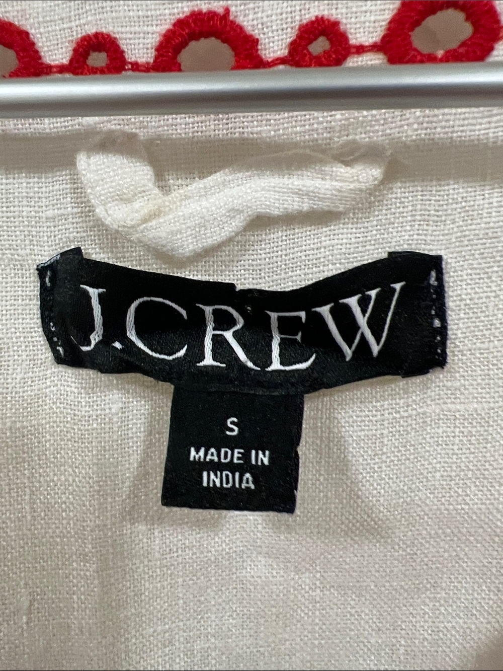 J. Crew Bungalow embroidered dress in linen size Small - Picture 8 of 11